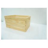 Stackable wood crate,12.5" x 18" x 9.5"