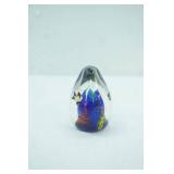Murano/Murano-Style Art Glass Aquarium Paperweight 3.5" tall