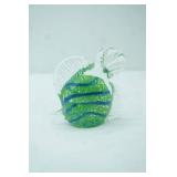 Hand-Blown Murano-Style Art Glass Fish Figurine. 3.5"x3.5"