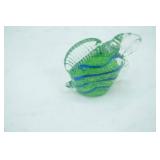 Hand-Blown Murano-Style Art Glass Fish Figurine. 3.5"x3.5"