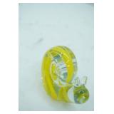 Vintage Enesco Art Glass Snail Paperweight. 3.5" long by 3" tall