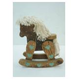 Vintage Decorative Wooden Rocking Horse 11" tall by 10" long