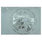 Vintage Federal Pioneer Pattern Clear Glass Fruit Bowl; Silver City "Flanders Poppy" w/Sterling Overlay