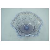 Vintage Westmoreland Bramble Lilac Opalescent Footed Glass Bowl