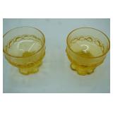 Vintage Tiffin Franciscan Madeira Cornsilk Yellow Sherbet Glasses