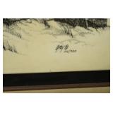 Vintage David Gray Marble Relief Etching. Numbered 114/950