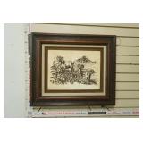 Vintage David Gray Marble Relief Etching. Numbered 114/950. Signed.