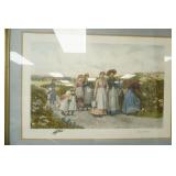 Framed Print. "The Berry Pickers" by Jennie Augusta Brownscombe