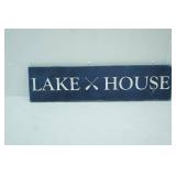 "Lake House" Wooden Wall Decor. 29"x7.25"