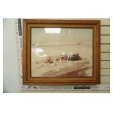 Vintage Aerial Farm Photo. Framed 25"x 20.5"