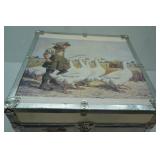 Storage Box Trunk. Featuring Art print of "Feeding Time" by Arthur Sarnoff