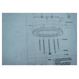 NEW 2ct Modern LED Flush Mount Chandeliers