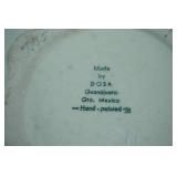 Vintage Hand-Painted Ceramic Planter, scalloped edges, floral motif. 7"x6"