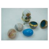 Egg Trinket Boxes, Marble Eggs