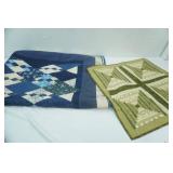 Quilted Afghan and Table Centerpiece