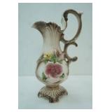 Vintage Capodimonte Porcelain Pitcher Vase 14" tall