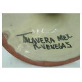 Hand-Painted Ceramic Candlestick Holder. Mexican Talavera Pottery