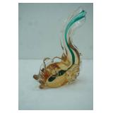Vintage Italian Murano Glass Fish Sculpture 8.5" tall