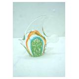 Vintage Murano-Style Angel Fish Figurine. 6.5" tall by 6.5" wide