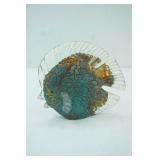 Murano-Style Art Glass Tropical Fish Figurine 6" long by 5.5" tall