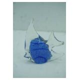 Art Glass Angelfish Sculpture. Murano/Murano-Style