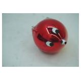 Made in Italy. Vintage Italian Figural Glass Christmas Ornament. 5"x3.5", mouth-blown glass