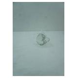 Vintage Clear Art Glass Bunny Rabbit Figurine 3.5" long by 3.25" tall