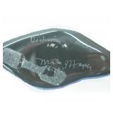 Vintage Art Glass Conch Shell. Iridescent. Signed on the Bottom