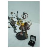 Jewelry Tree Stand with a Variety of Earrings