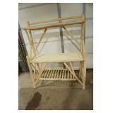 Decorative Log-Style Buffet Table with Shelves