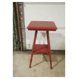 Wooden plant Stand. 16"x16"x28" dark red paint