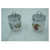 Vintage Royal Worcester Evesham King Size Porcelain Egg Coddlers