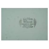 Vintage Homer Laughlin Golden Wheat Salad Plates, Dessert Plates, Custard Cups, saucers. 22K Gold. Oven Proof.