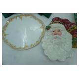 Vintage Holiday Ceramic Plates and China, Linen Napkins. Fitz & Floyd and More