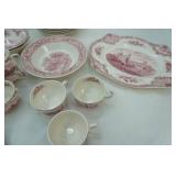 Johnsons Brothers Old Britain Castles Pink Transferware Earthenware Dinnerware Collection AND Royal Memory Lane Pink Transferware-Bowls and Teapot