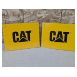 CAT Yellow Metal Signs