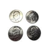 Mixed Lot of Eisenhower Silver Dollars - lot of 4