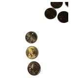 Mixed Lot of Gold Dollars from Various Years and Mint Marks - Total of 9 Coins