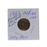 1867 Indian Head Penny with Reverse Counterstamp - A Super Rare Find!