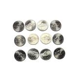 **Coin Collection Treasure: 1976 Proof Ike with 20 Gleaming Uncirculated Nickels and Other Unique Finds!**