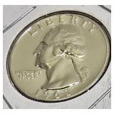 1963 George Washington Quarter - MS-69 grade, DDO, I.G.W.T