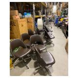 Set of 12 Brown Swivel Chairs (597835)