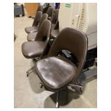 Set of 12 Brown Swivel Chairs (597835)