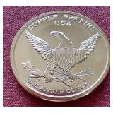 Spinosaurus 1 oz Copper Round