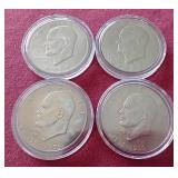 (4) Eisenhower Dollars