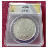 1921 Morgan Dollar - ANACS MS63