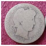 (2) Barber Half Dollars
