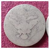 (2) Barber Half Dollars