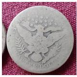 (2) Barber Half Dollars