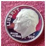 1998-S Proof Silver Dime